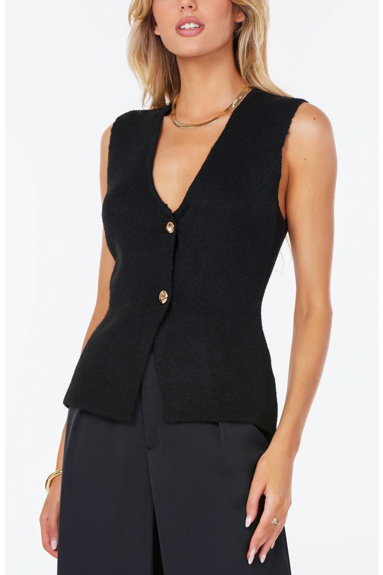 Gelina Sleeveless Sweater, Main, color, Black