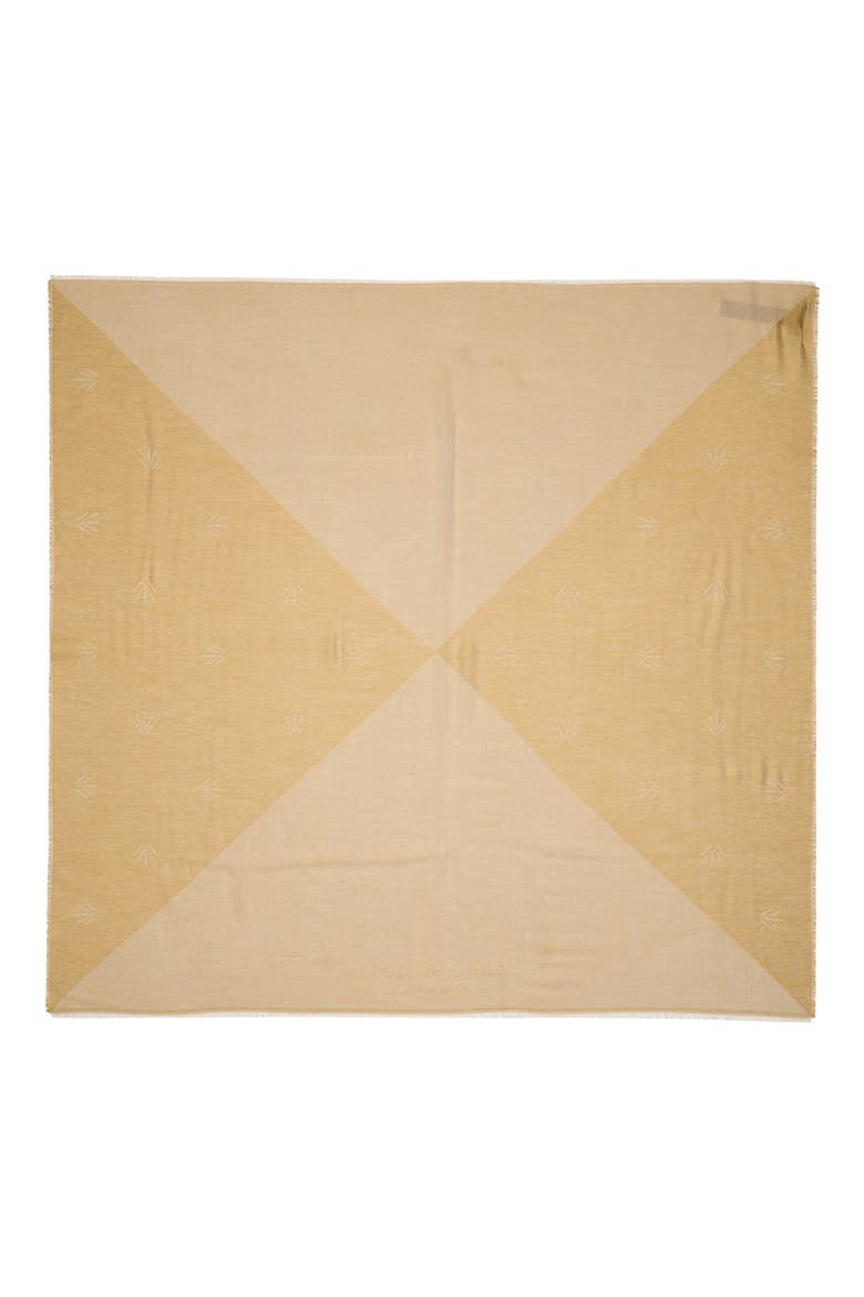 Geo Dagger Wool Blend Square Scarf, Alternate, color, DIJON