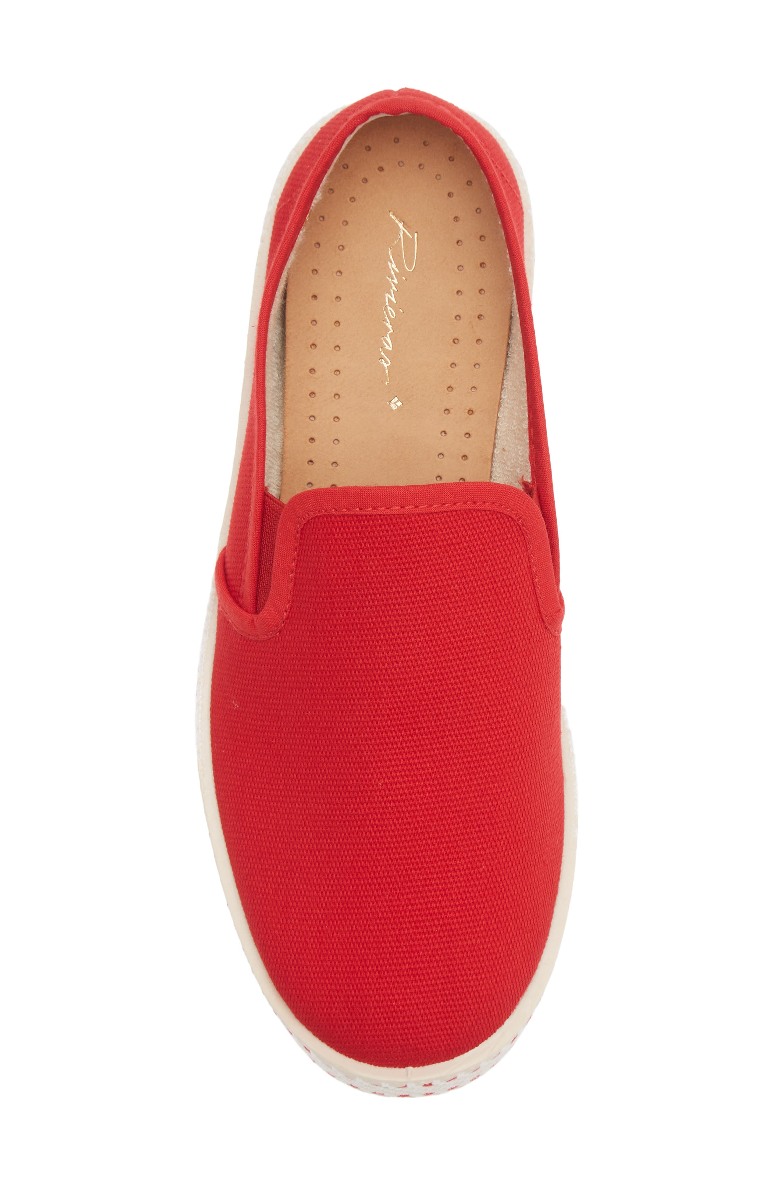 Rivieras Classic Canvas Slip-On Loafer, Alternate, color, Rouge