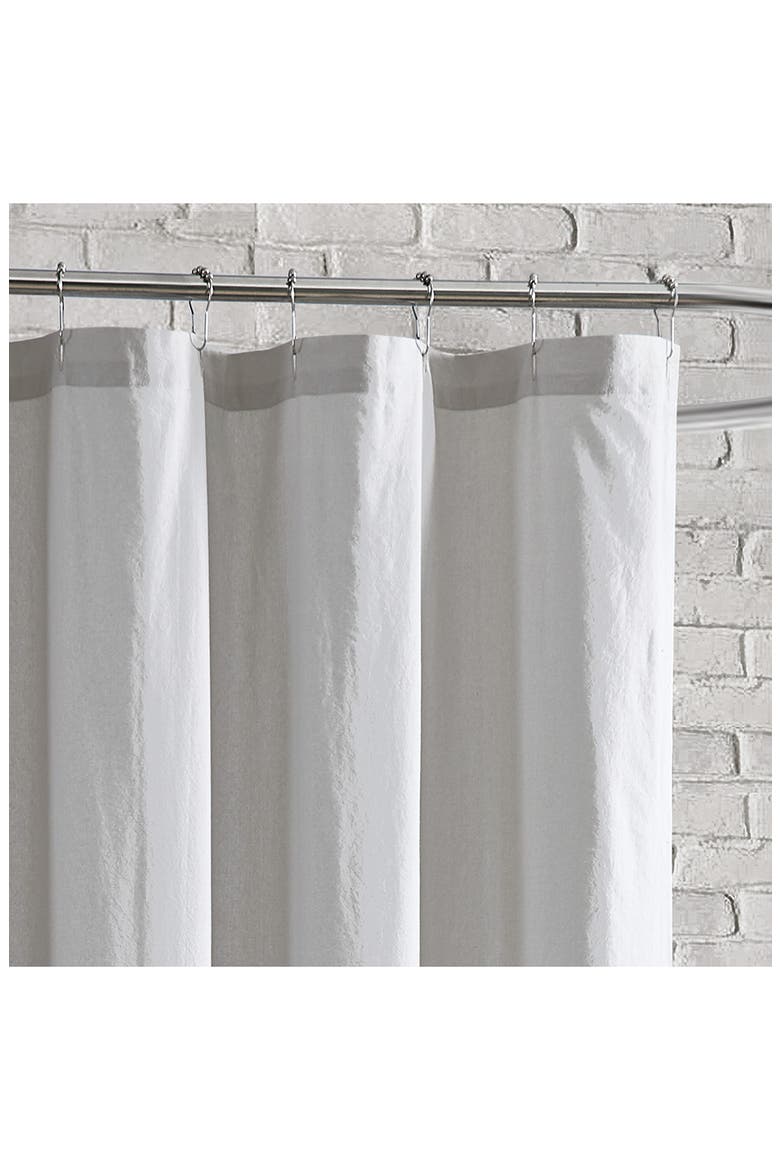 Chenille Rose Shower Curtain, Alternate, color, GREY