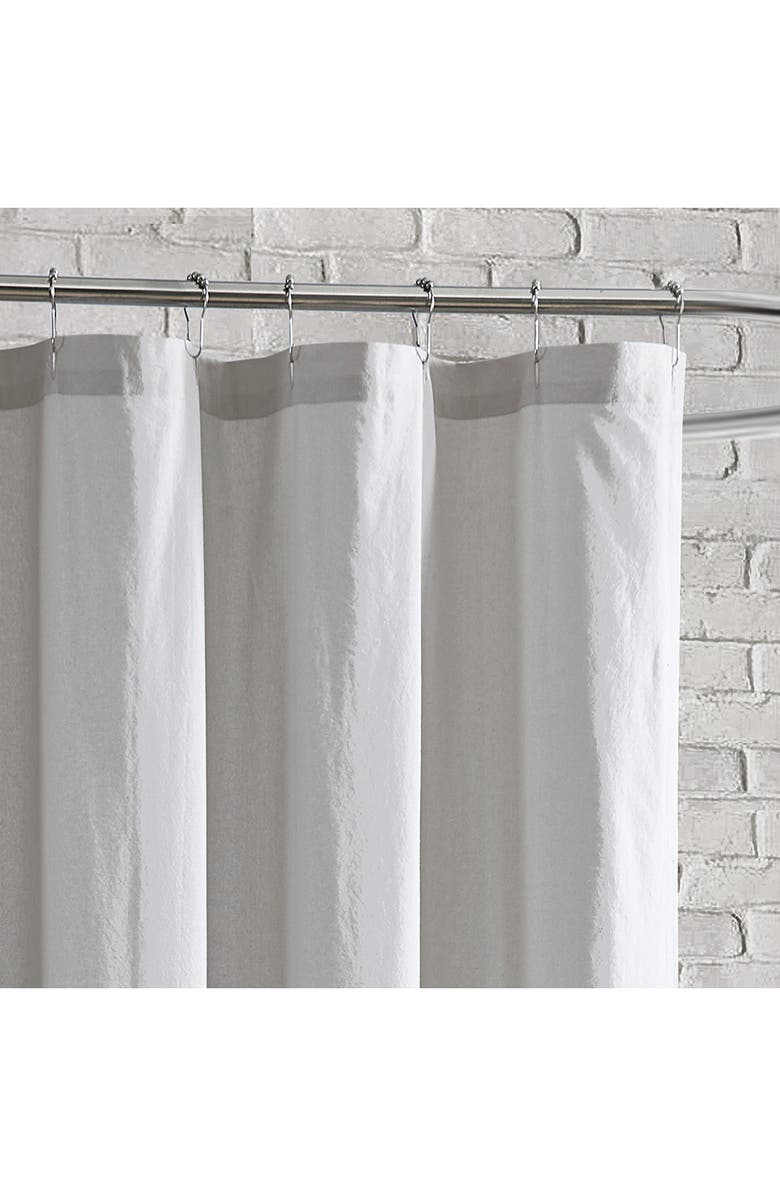 Peri Home Chenille Rose Shower Curtain, Alternate, color, Grey