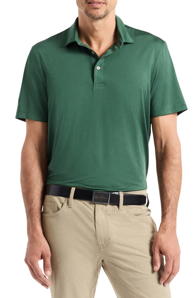 Robert Graham Canto Knit Polo, Main, color, Trekking Green
