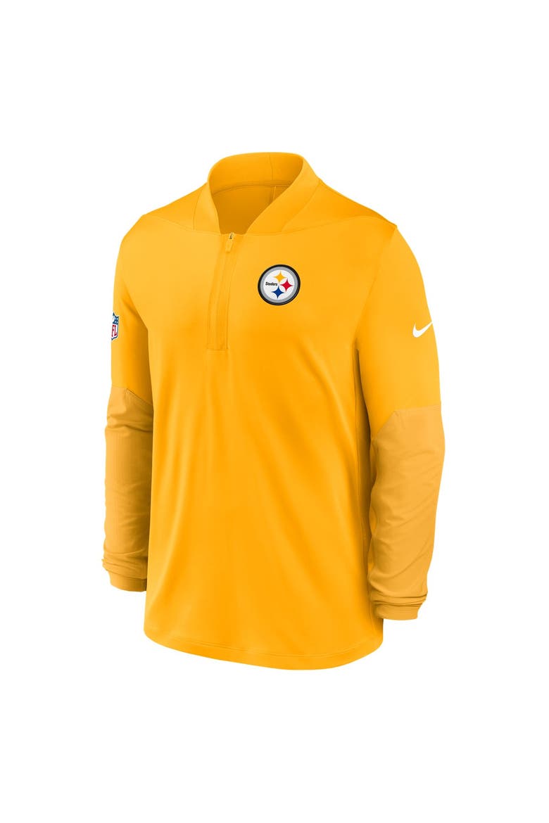 Men's Nike Gold Pittsburgh Steelers Sideline Dri-FIT Half-Zip Pullover, Alternate, color, Gold