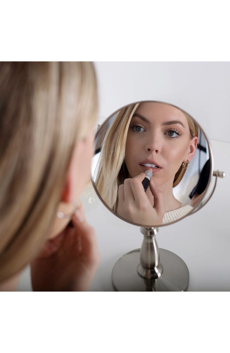 Zadro Makeup Mirror with 8X/1X Magnifications, Alternate, color, Satin Nickel