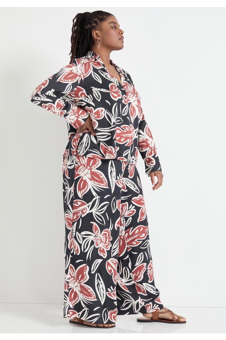 Button Down Blouse, Alternate, color, BATIK FLORAL