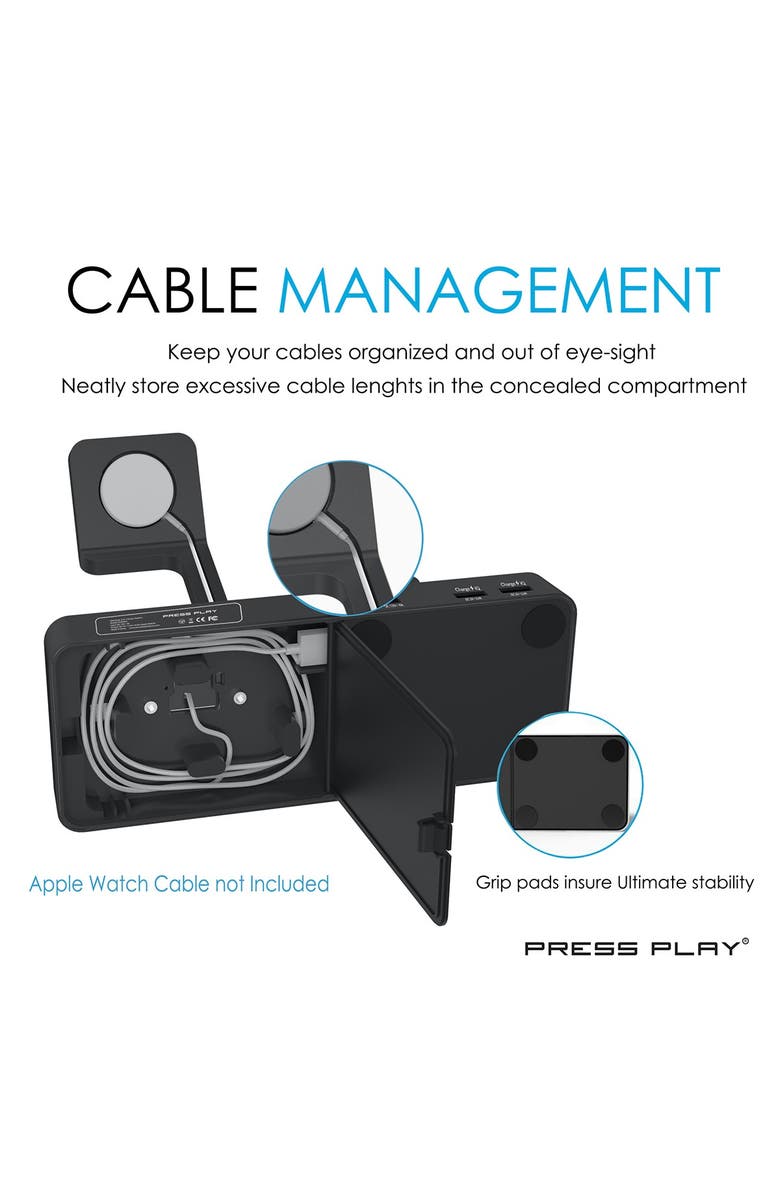 PRESS PLAY One Dock Power Station - Black, Alternate, color, 