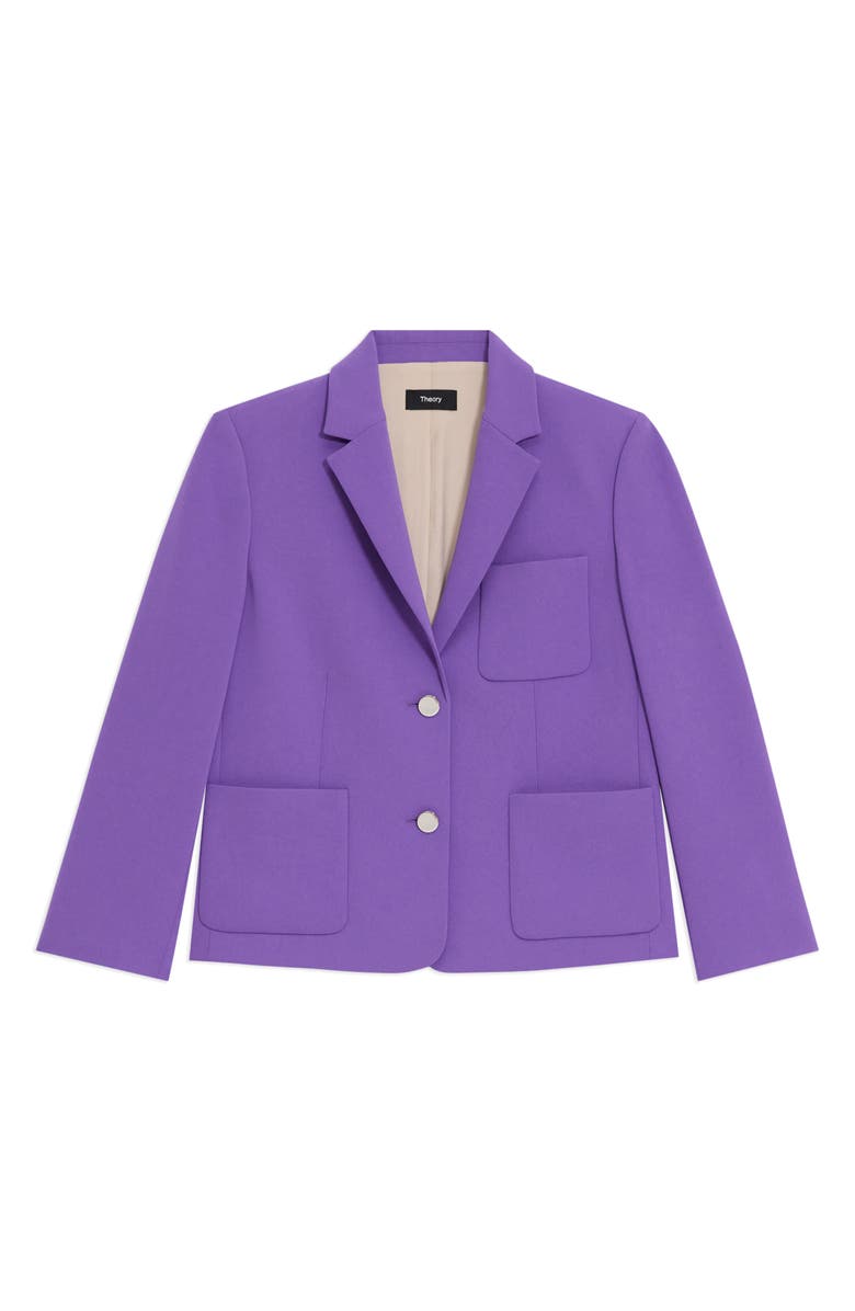 Theory Shrunken Single Breasted Blazer, Alternate, color, Bright Peony