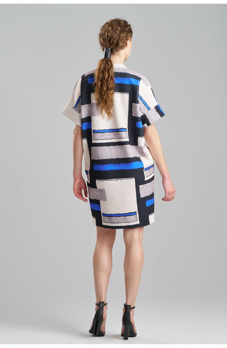 Natori Block S/S Caftan Dress, Alternate, color, Imperial Blue