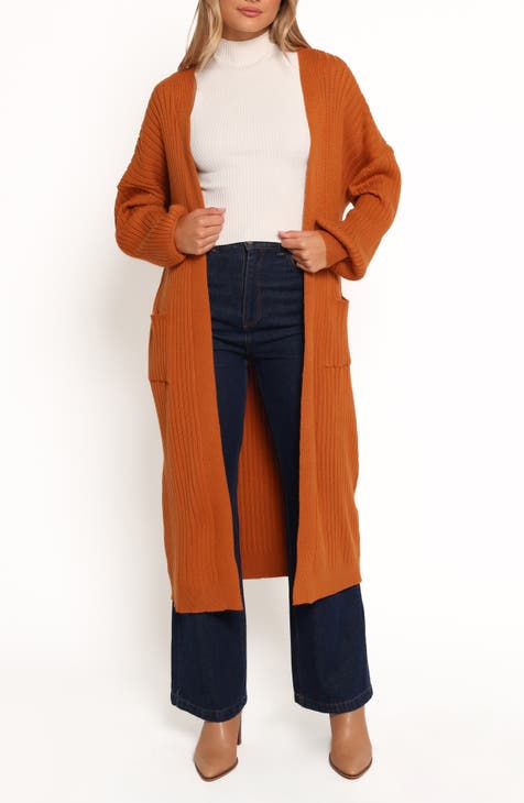 Orange Cardigan, Winter Hooded Cardigan, Asymmetrical Cardigan, Oversized Cardigan, Avant Garde offers Cardigan, Women Cardigan, Plus Size Clothing