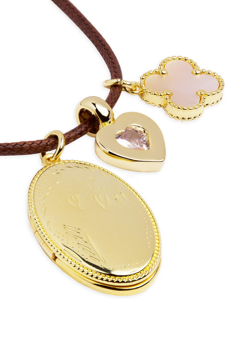 ARGENTO VIVO Charm Cord Locket Necklace, Alternate, color, Gold