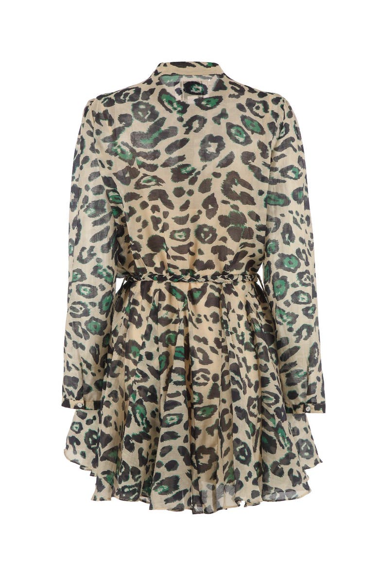 The Jenica Dress, Alternate, color, Green Leopard