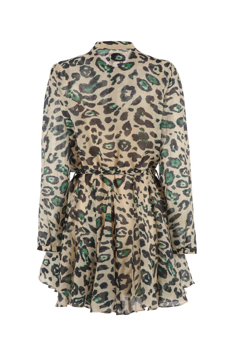 The Shirt by Rochelle Behrens The Jenica Dress, Alternate, color, Green Leopard