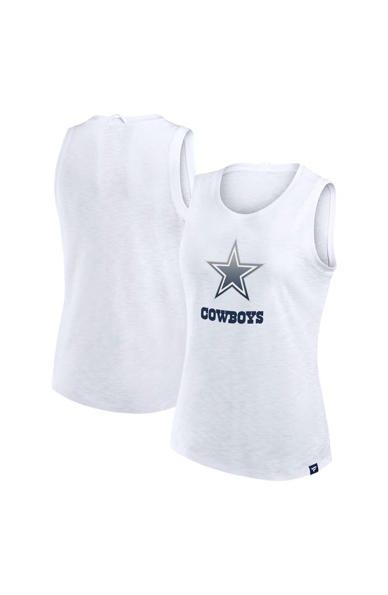 FANATICS Women's Fanatics  White Dallas Cowboys Slub Tank Top, Main, color, White