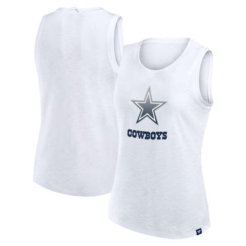 Women's Fanatics  White Dallas Cowboys Slub Tank Top