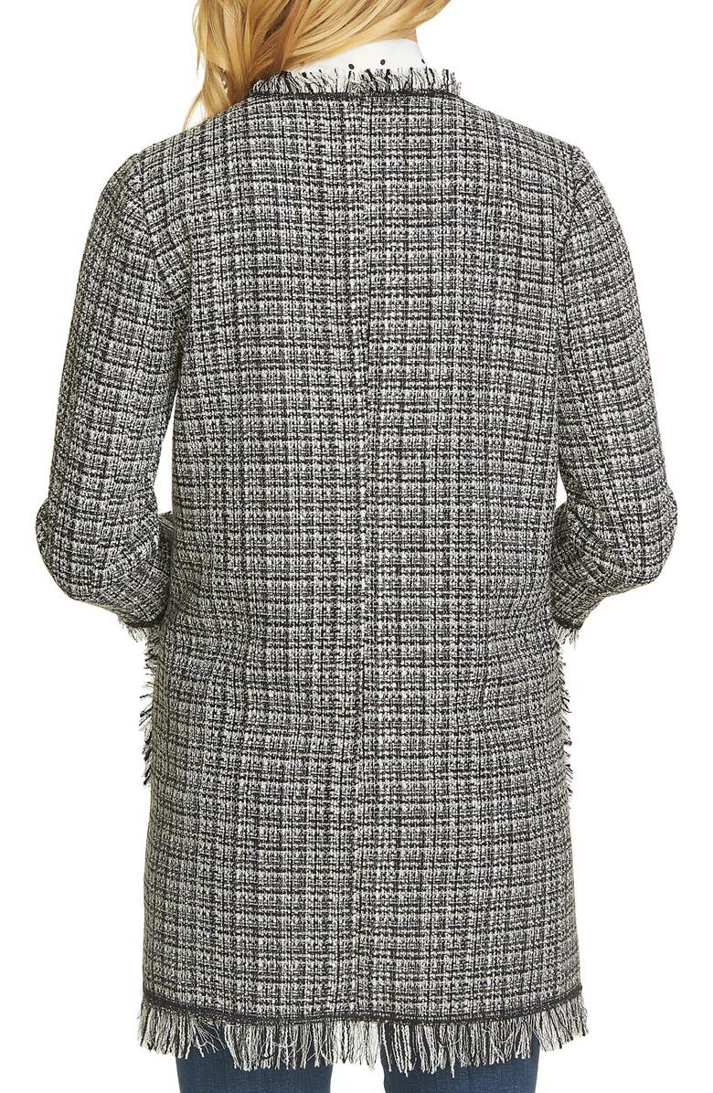 CeCe Frayed Tweed Jacket, Alternate, color,