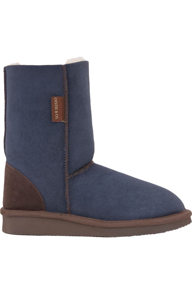 Celtic & Co. Shearling House Boots, Alternate, color, Blue Iris