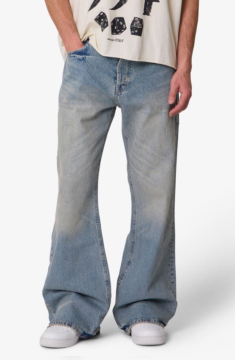 mnml Kick Flare Jeans, Main, color, Western Blue