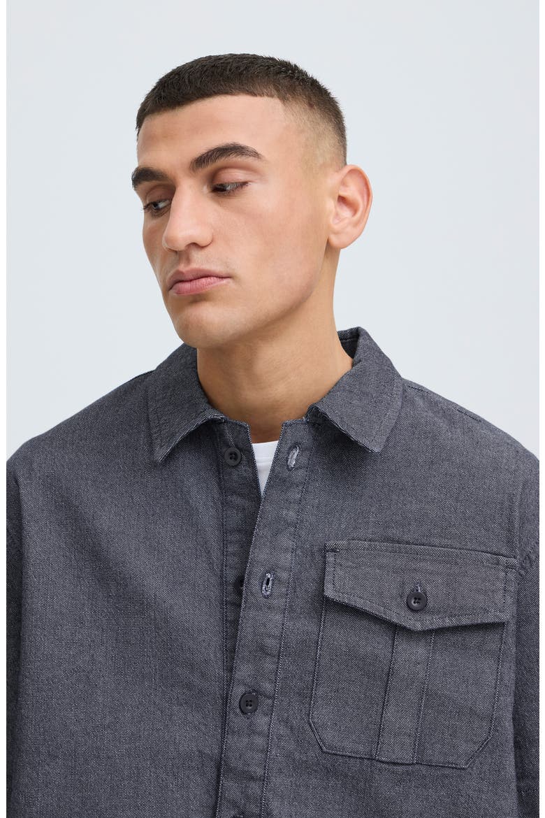 Tanner Short Sleeve Stretch Denim Button-Up Shirt, Alternate, color, BLUE WASH DENIM