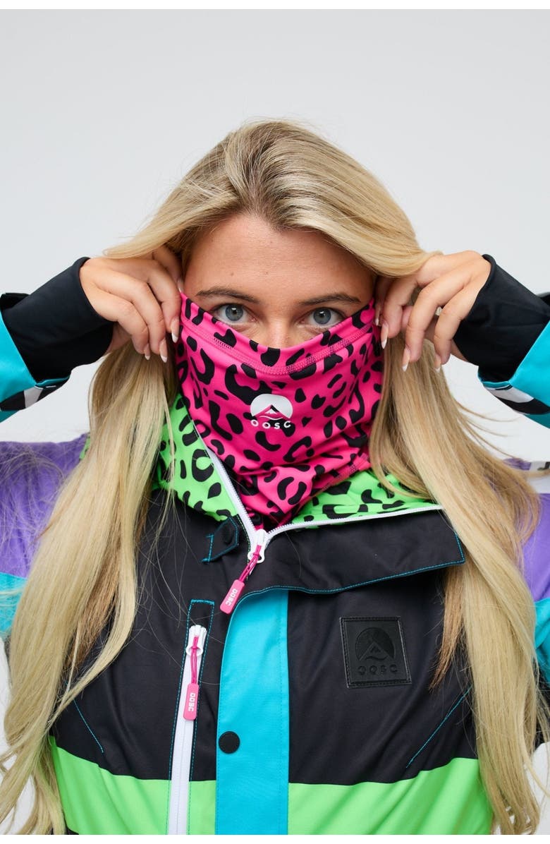 OOSC Neckwarmer - Hotel California Pink Leopard, Main, color, Hotel California Pink Leopard