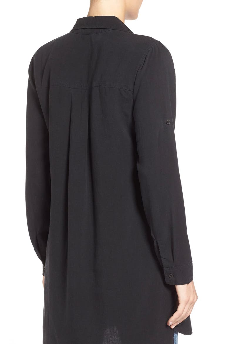 Chambray Tunic, Alternate, color, BLACK