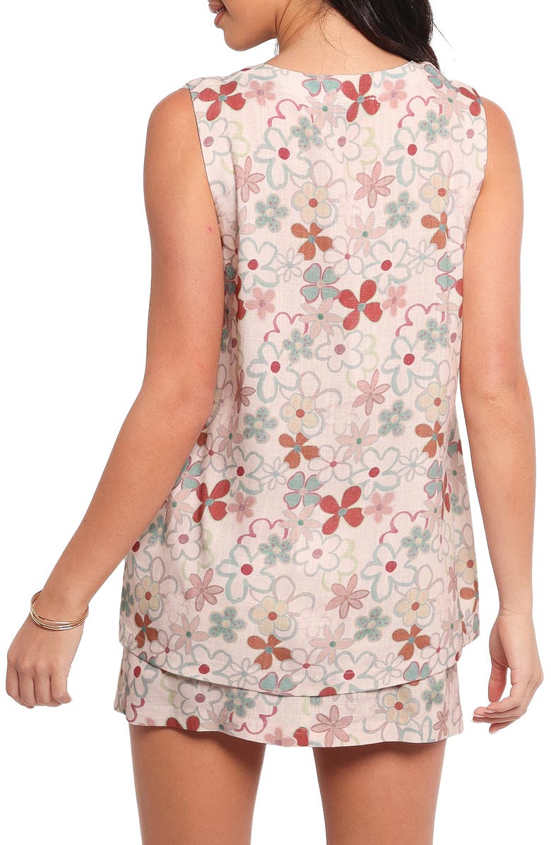 Petal & Pup Clemie Wrap Sleeveless Top, Alternate, color, Mirabelle Floral