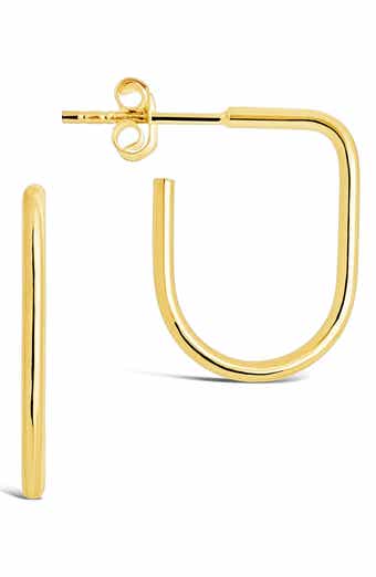 Sterling Forever Linear Hoop Earrings