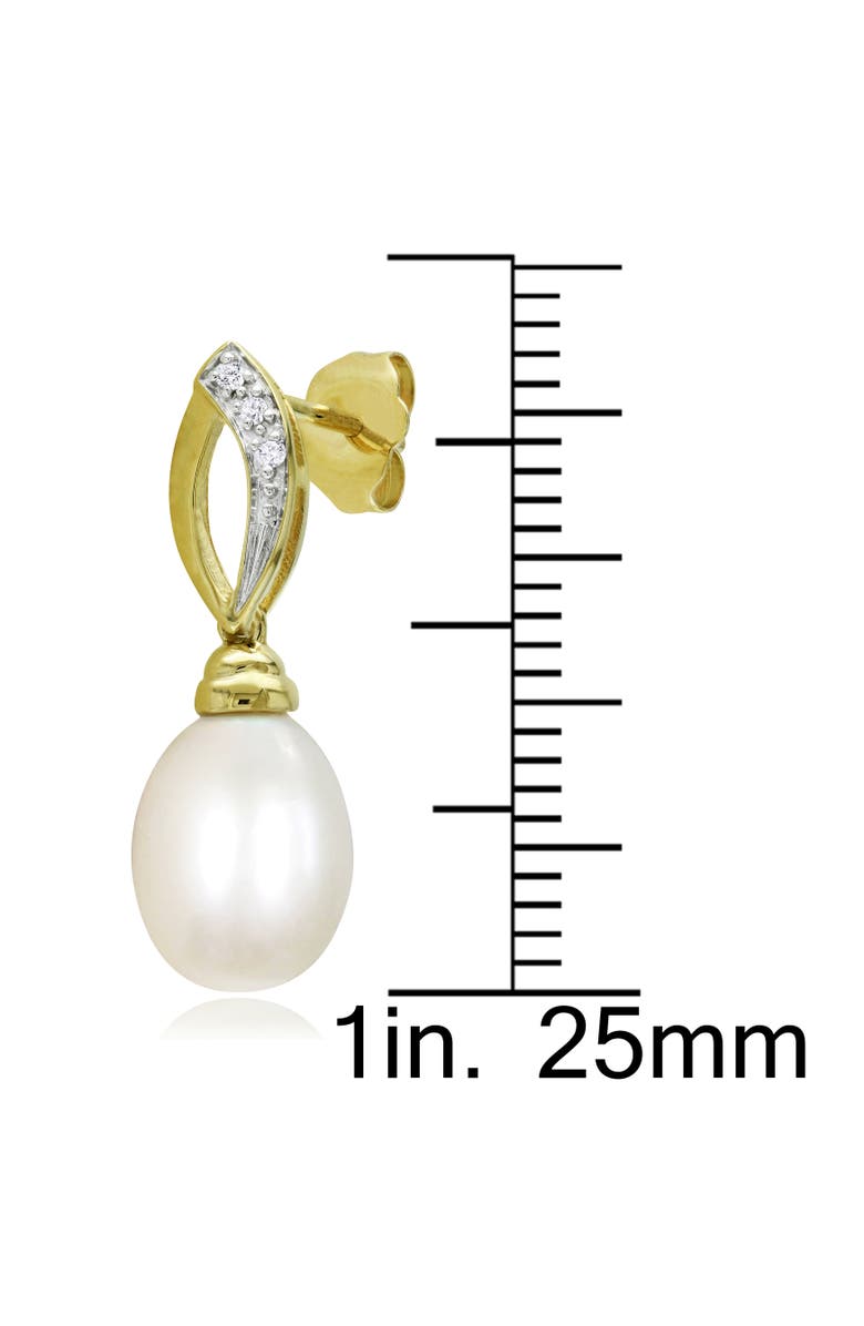 Julianna B. Cultured Pearl & Diamond Drop Earrings 10k, Alternate, color, Cultured Pearl