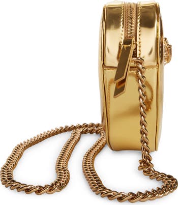 Kensington Heart Metallic Leather Crossbody Bag