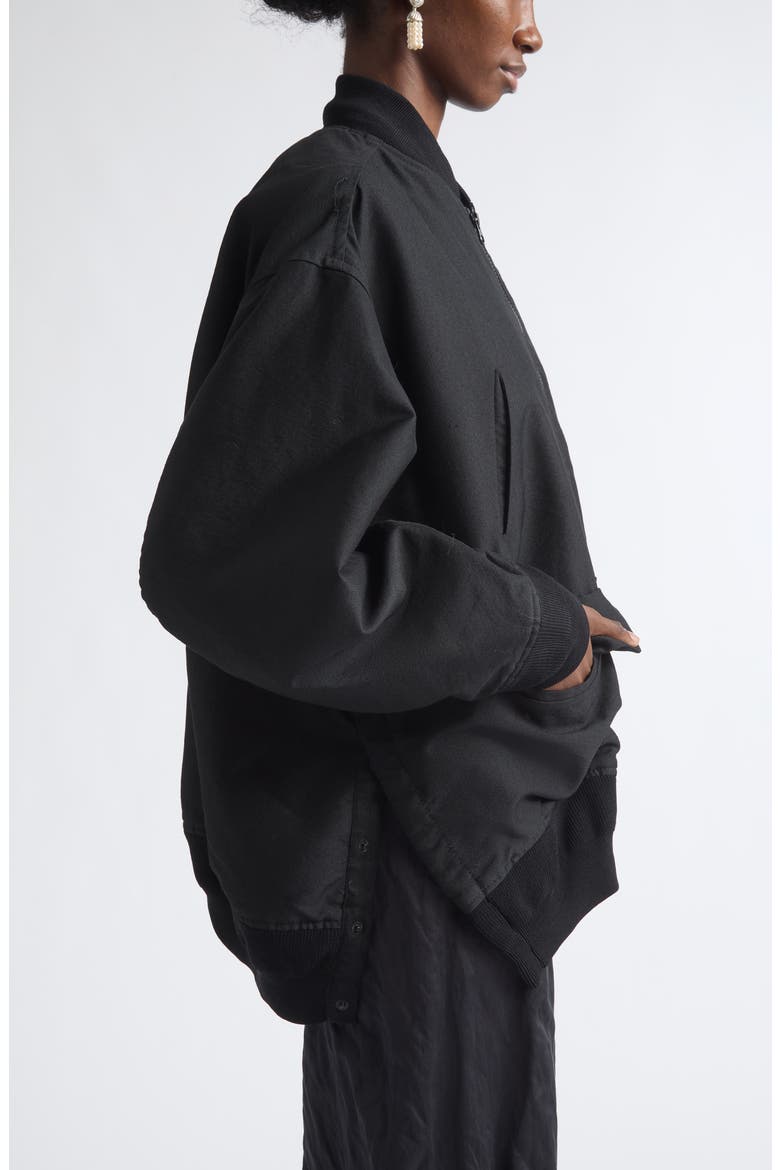 Aviator Oversize Jacket, Alternate, color, NOIR