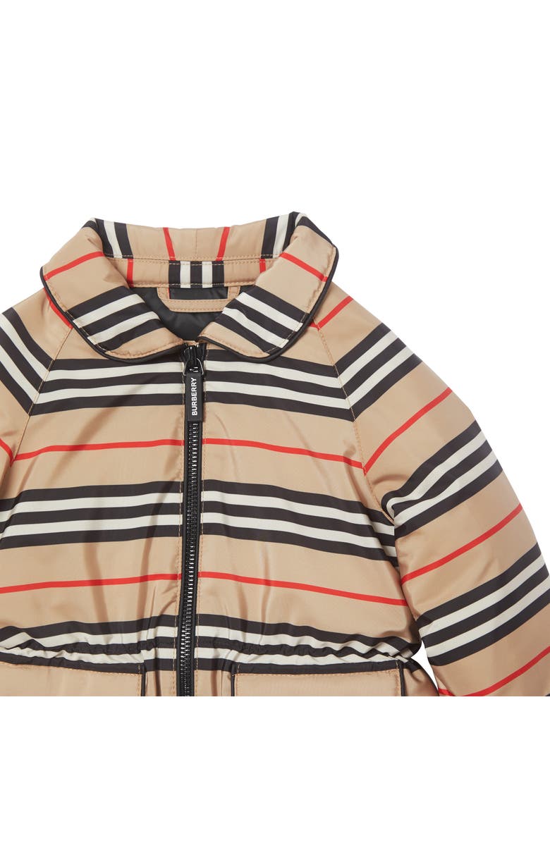 Burberry Mollie Icon Stripe Down Jacket, Alternate, color, 