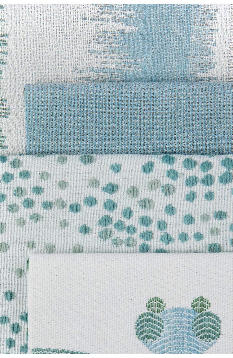 Elaine Smith Speckle Surf with Chenille Dots Indoor & Outdoor Woven Accent Pillow, Alternate, color, Surf