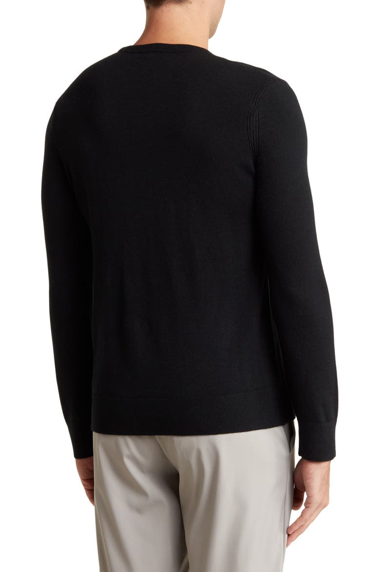 Riland Harman Merino Wool Blend Pullover, Alternate, color, BLACK