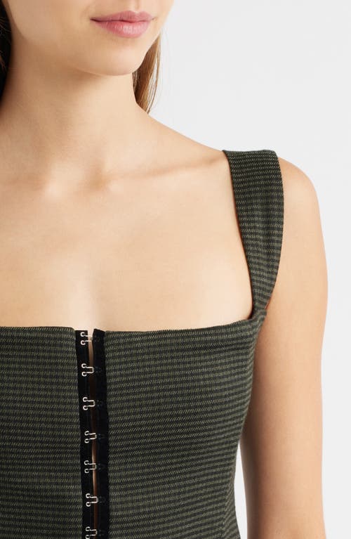 Bella Venice Ambrose Houndstooth Corset In Black