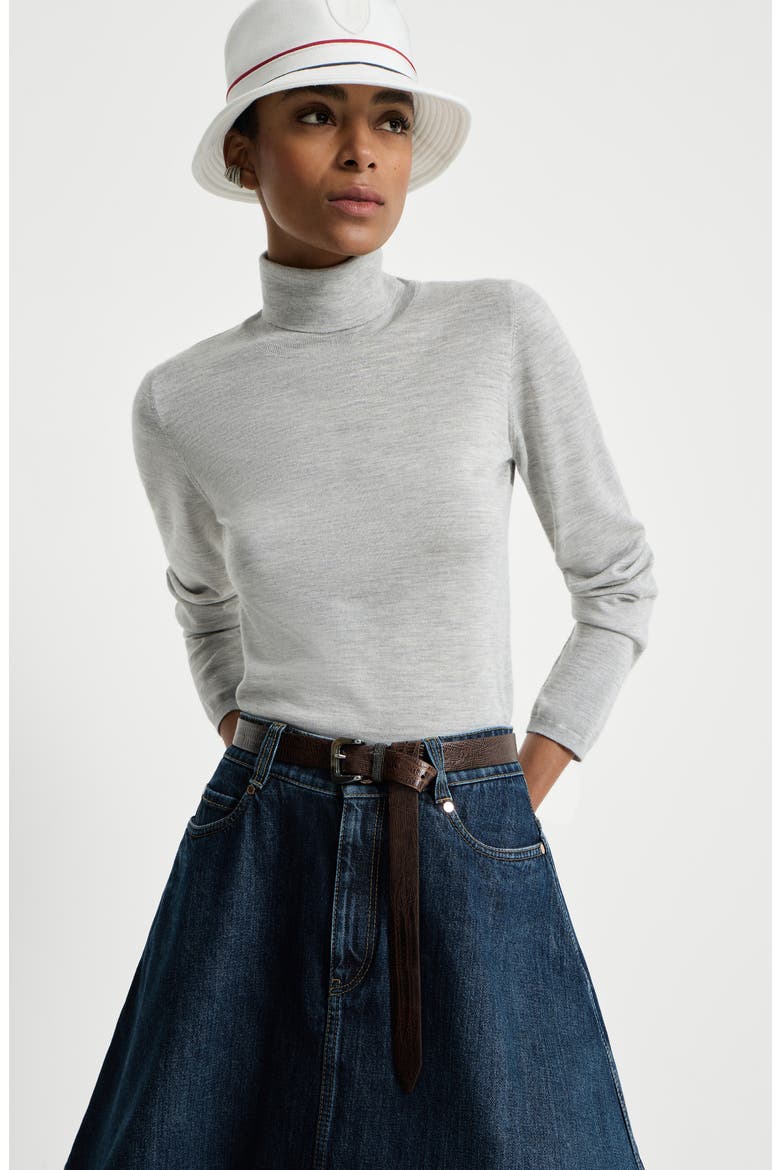 Cashmere and silk sweater, Alternate, color, Light Grey