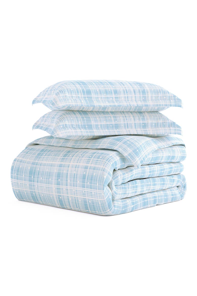 IENJOY HOME Premium Ultra Soft Polka Dot Pattern 3-Piece Duvet Cover Set, Main, color, AQUA