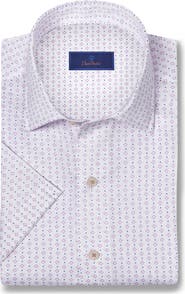 David Donahue Cotton Short Sleeve Sport Shirt