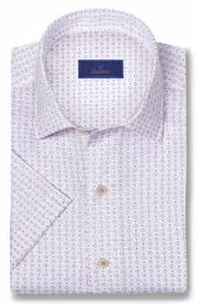 David Donahue Cotton Short Sleeve Sport Shirt