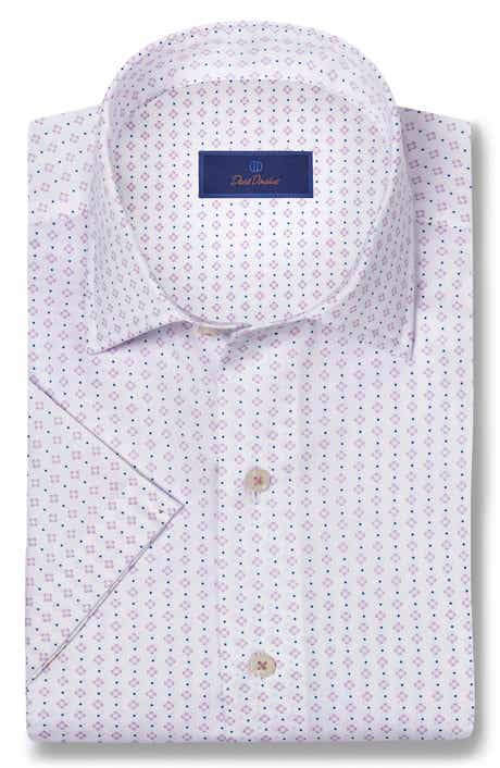 David Donahue Cotton Short Sleeve Sport Shirt