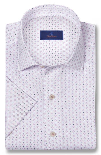 David Donahue Cotton Short Sleeve Sport Shirt