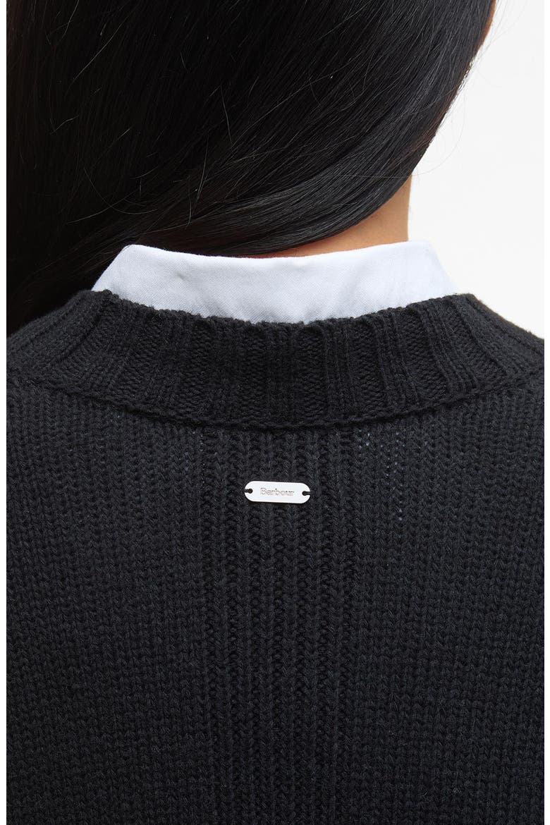 Sophia Cotton & Wool Blend Tunic Sweater, Alternate, color, BLACK