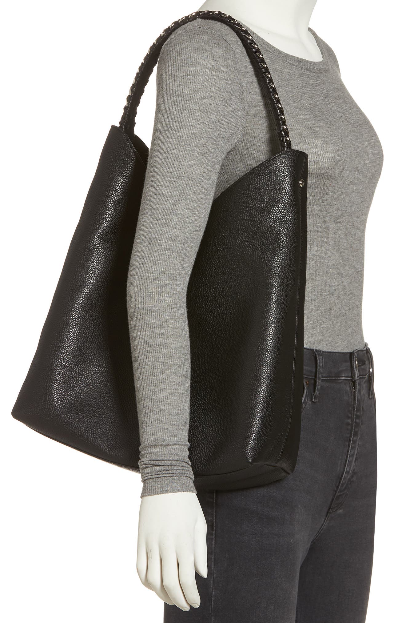 Rebecca Minkoff Chain Hobo Bag, Alternate, color, 