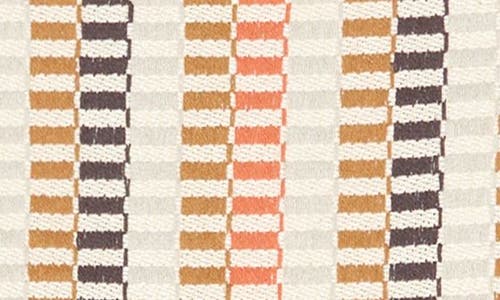 Next Stripe Cotton Blend Table Runner In Orange