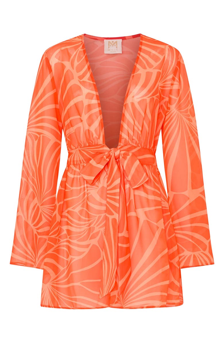 Milly Jessie Abstract Kai Print Chiffon Cover-Up, Alternate, color,