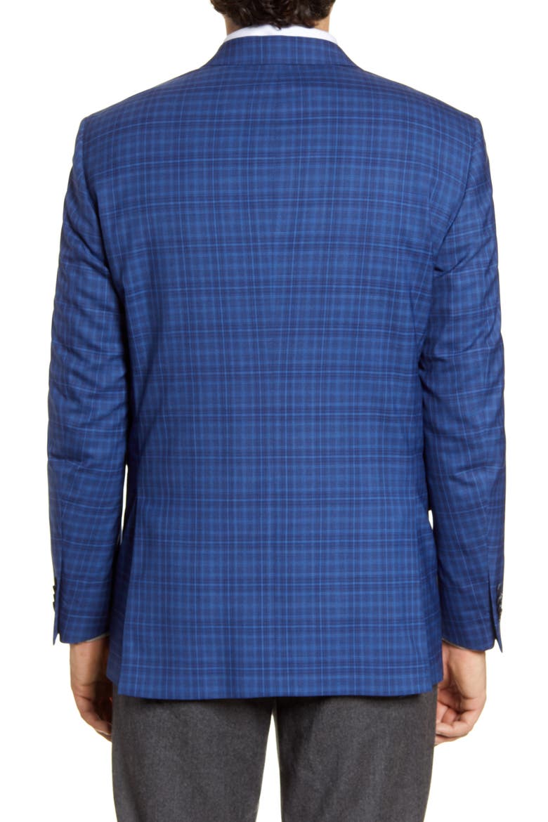 Classic Fit Plaid Wool Sport Coat, Alternate, color, BLUE