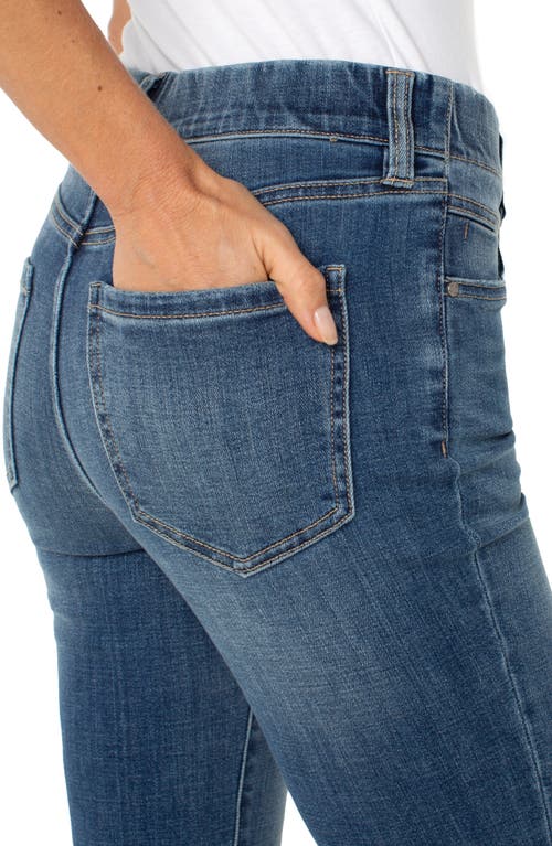 Shop Liverpool Los Angeles Gia Glider Exposed Button Crop Flare Jeans In Neola