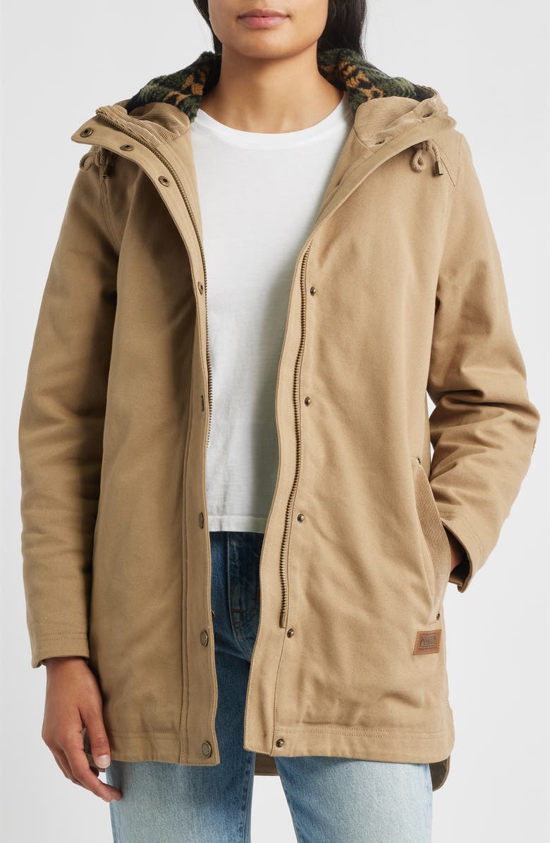 Pendleton Cedar Creek Water Resistant Hooded Jacket, Main, color, Old Oak