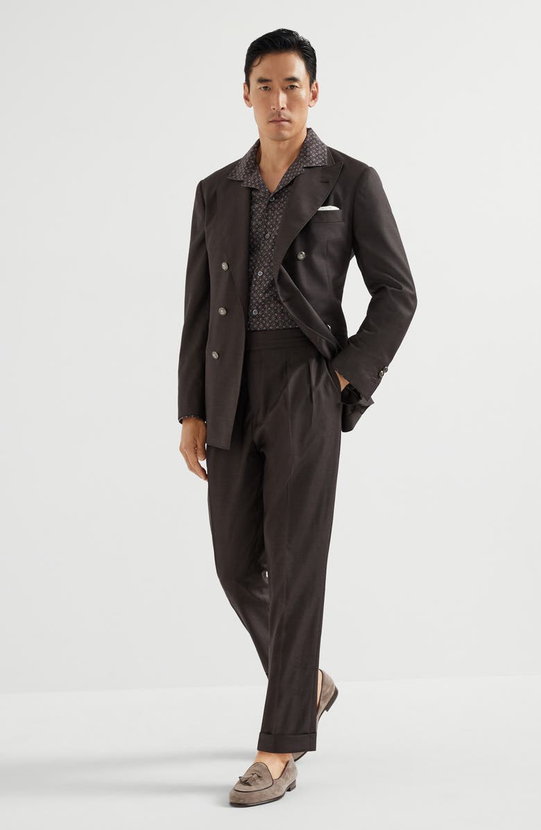 Brunello Cucinelli Virgin wool trousers, Alternate, color, 