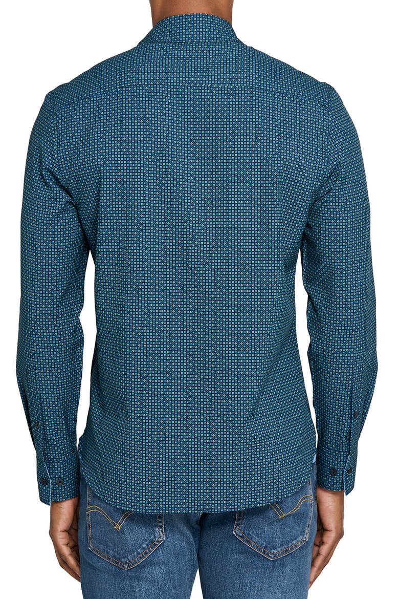Dash Duo Woven Long Sleeve Basic, Alternate, color, NAVY/GREEN
