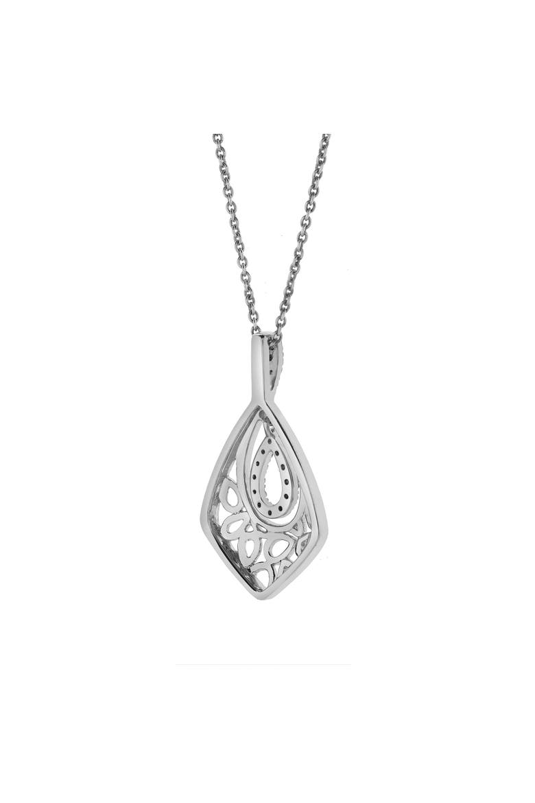 Soraya Sterling Silver 0.08 Ct Diamond Teardrop Pendant, Alternate, color, 925 Sterling Silver