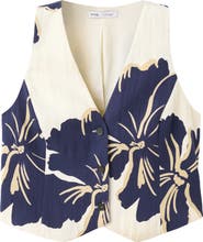 MANGO Floral Print Vest